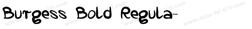 Burgess Bold Regula字体转换